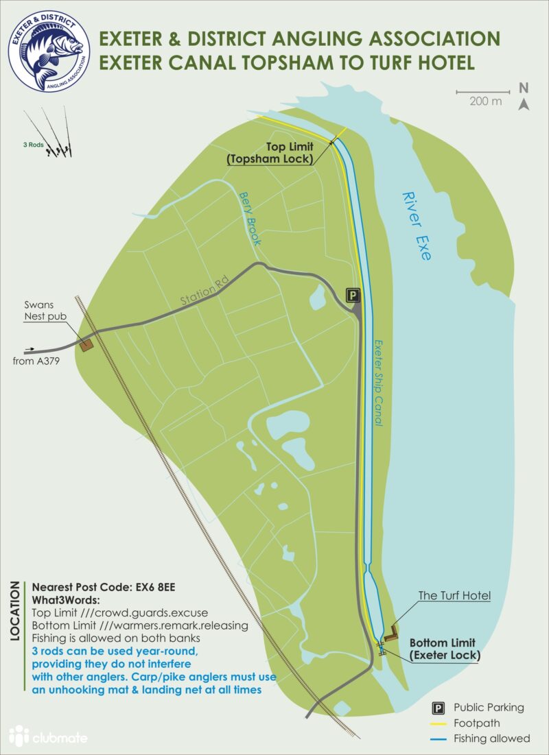 Exeter Canal, from the fishery's own website